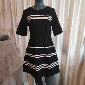 S GIBSON & LATIMER Black and White Dress